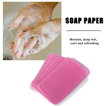 

50pcs/set Washing Hand Clean Foaming Slice Sheets Travel Disposable Soap Paper Make Foaming Scented Bath Washing Hands