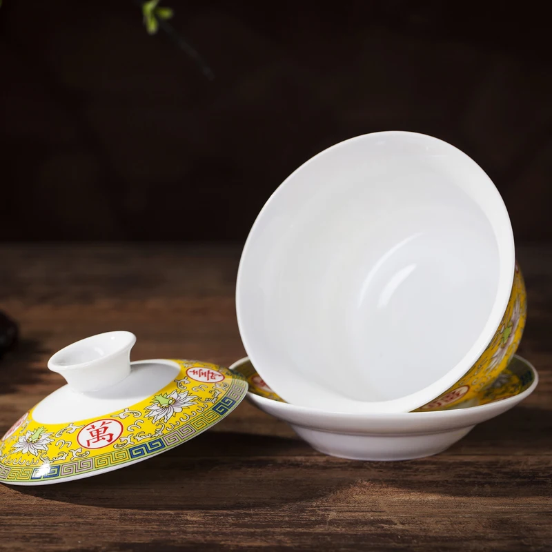 240 мл Gaiwan керамическая фарфоровая чайная соусница для тарелки Обложка набор пиалы для чая Посуда для чая кухонная посуда для питья мастер рукоделье чашка украшения подарки