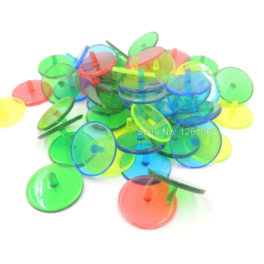 100pcs golf ball marker plastic mark 24mm Flat Transparent Plastic Golf Ball Markers Assorted Colors Multicolor Golf Ball Mark