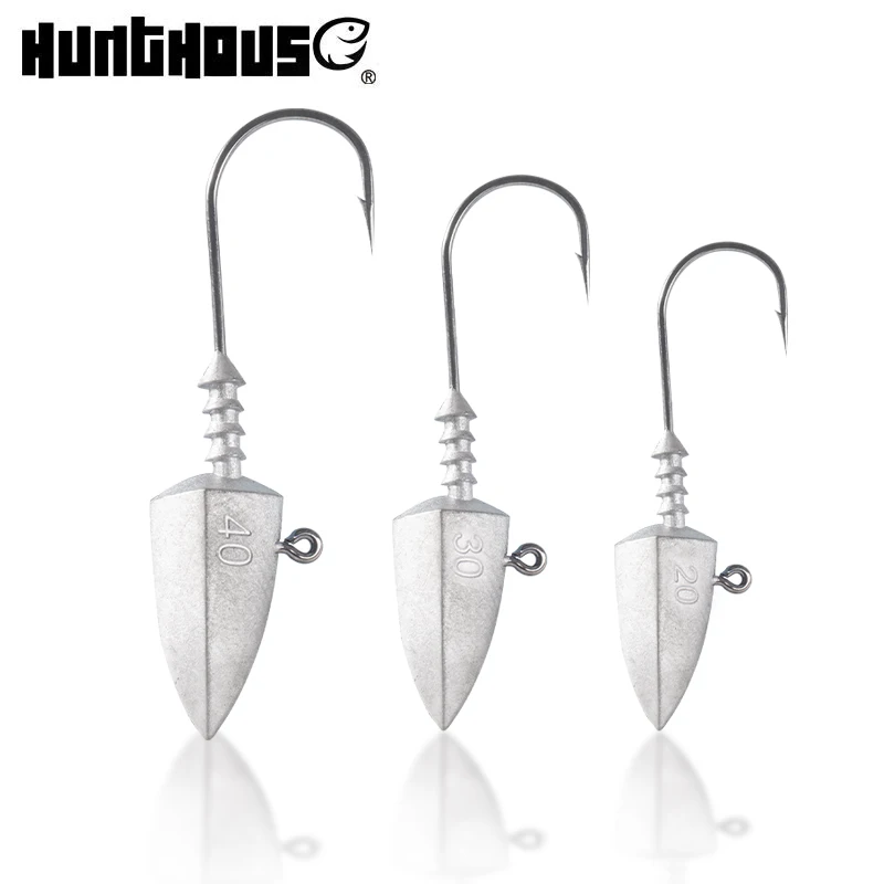 

Hunthouse Fishing Jig Head Hooks 20g 30g 40g Soft Lure High Carbon Steel Fishhooks lead jig head fishing hook