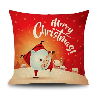 Merry Christmas Pillow Case Cushion Covers Navidad Christmas Decoration For Home Happy New Year Navidad Xmas