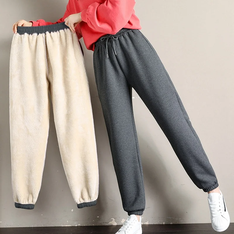 

Muyogrt 2020 Winter Women Gym Sweatpants Workout Fleece Trousers Solid Thick Warm Winter Female Sport Pants Running Pantalones