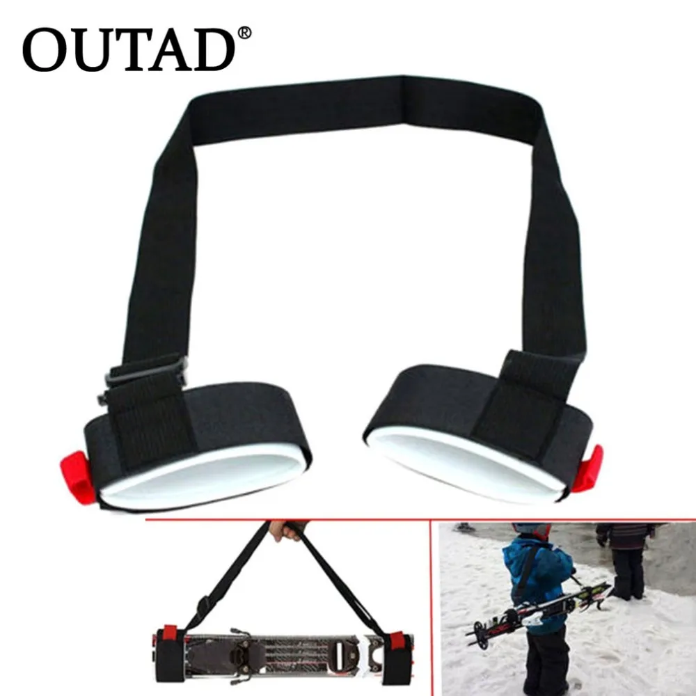 OUTAD Adjustable Skiing Pole Shoulder Carrier Lash Handle Straps Porter Hook Loop Protecting Black Nylon Ski Handle Strap Bags OUTAD Adjustable Skiing Pole Shoulder Carrier Lash Handle Straps Porter Hook Loop Protecting Black Nylon Ski Handle Strap Bags