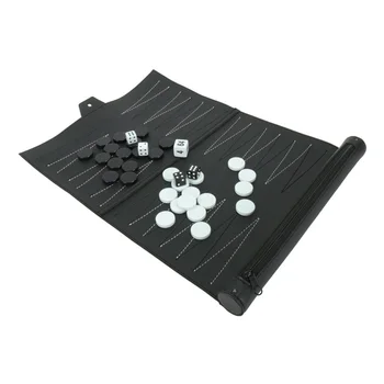 

Gifts Chess Board Foldable Practical Compact Travel Accessories Games Entertainment Magnificent Backgammon PU Leather Portable