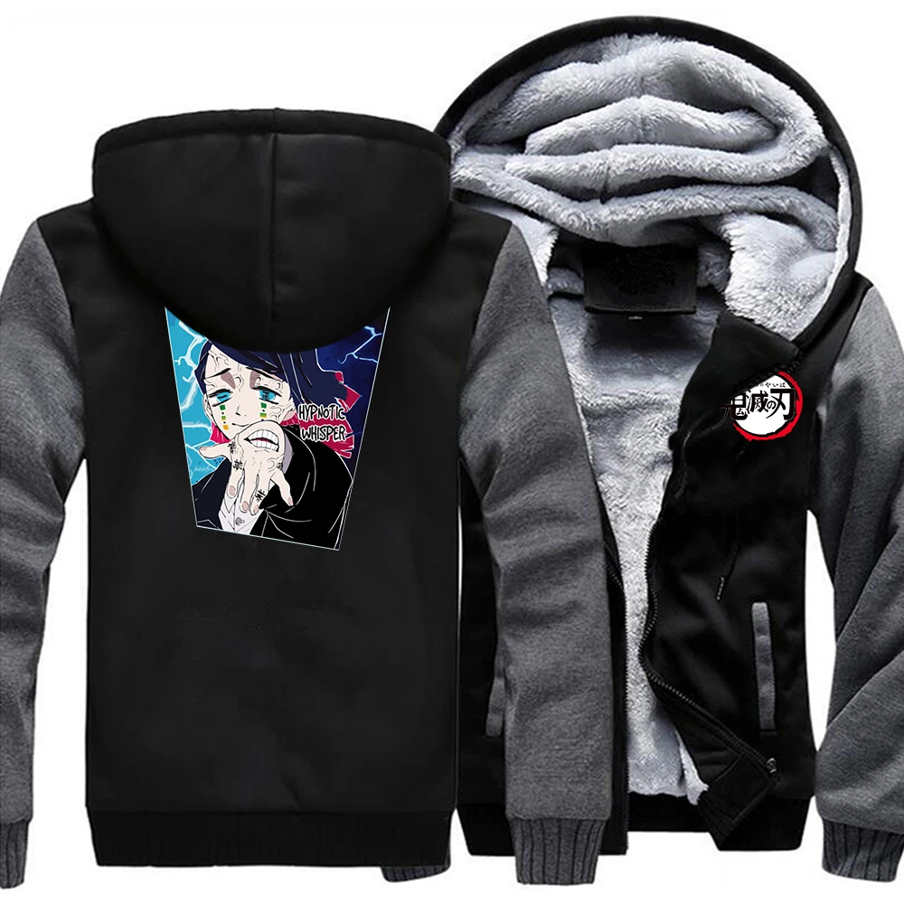 

Demon Slayer Tanjirou Anime Thick Men's Hoodies Bomber Jackets Bodywarm Top Hooded Bomber Jackets Men Bodywarm Bomber Jackets