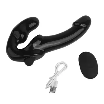 High Quality Strapless Vibrator Waterproof Lesbian Strap on Dildo Vibrating Double Dildos 5