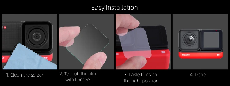 Tempered Glass Film For Insta360 ONE R Full Curved Screen Protector Sports Camera Accessories For Insta360 ONE R 2020 HOT
