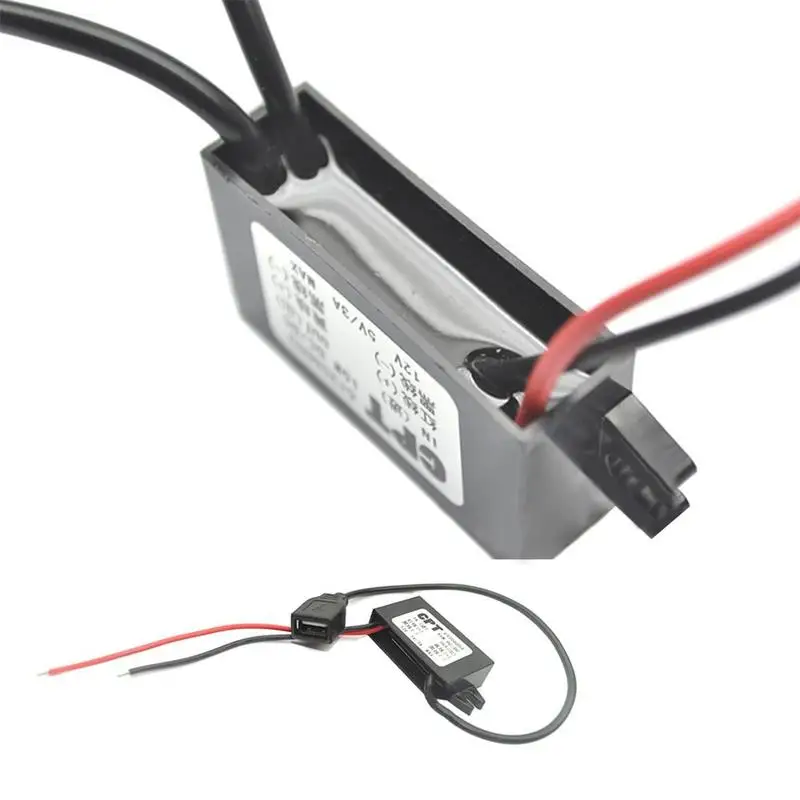 12 В до 5 В двойной USB DC зарядное устройство конвертер адаптер понижающий по току напряжение короткого замыкания кабель преобразования мощности