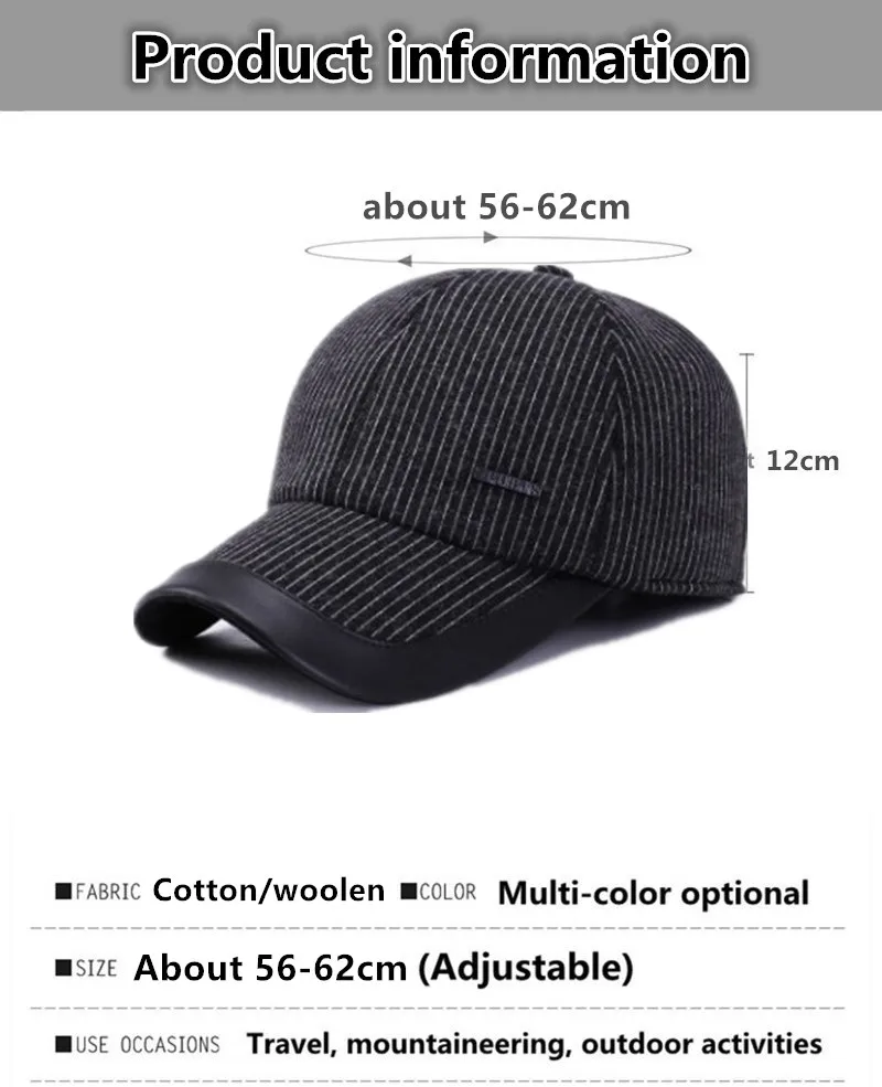SILOQIN мужская бейсбольная Кепка Snapback зимние теплые наушники для отдыха бейсболка s регулируемый размер брендовая Кепка с язычком Gorro