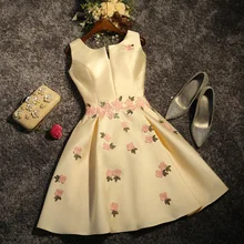 Платье для девочек с круглым вырезом, без рукавов, ТРАПЕЦИЕВИДНОЕ атласное выпускное платье на шнуровке, Vestidos De Graduacion, три стиля