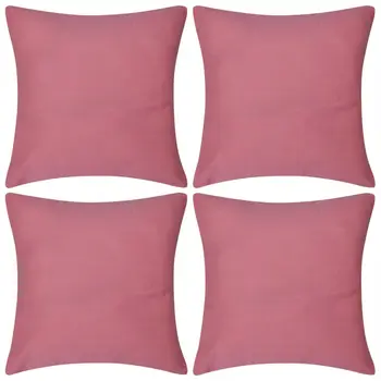

4 pink pillow covers cotton 50x50 cm