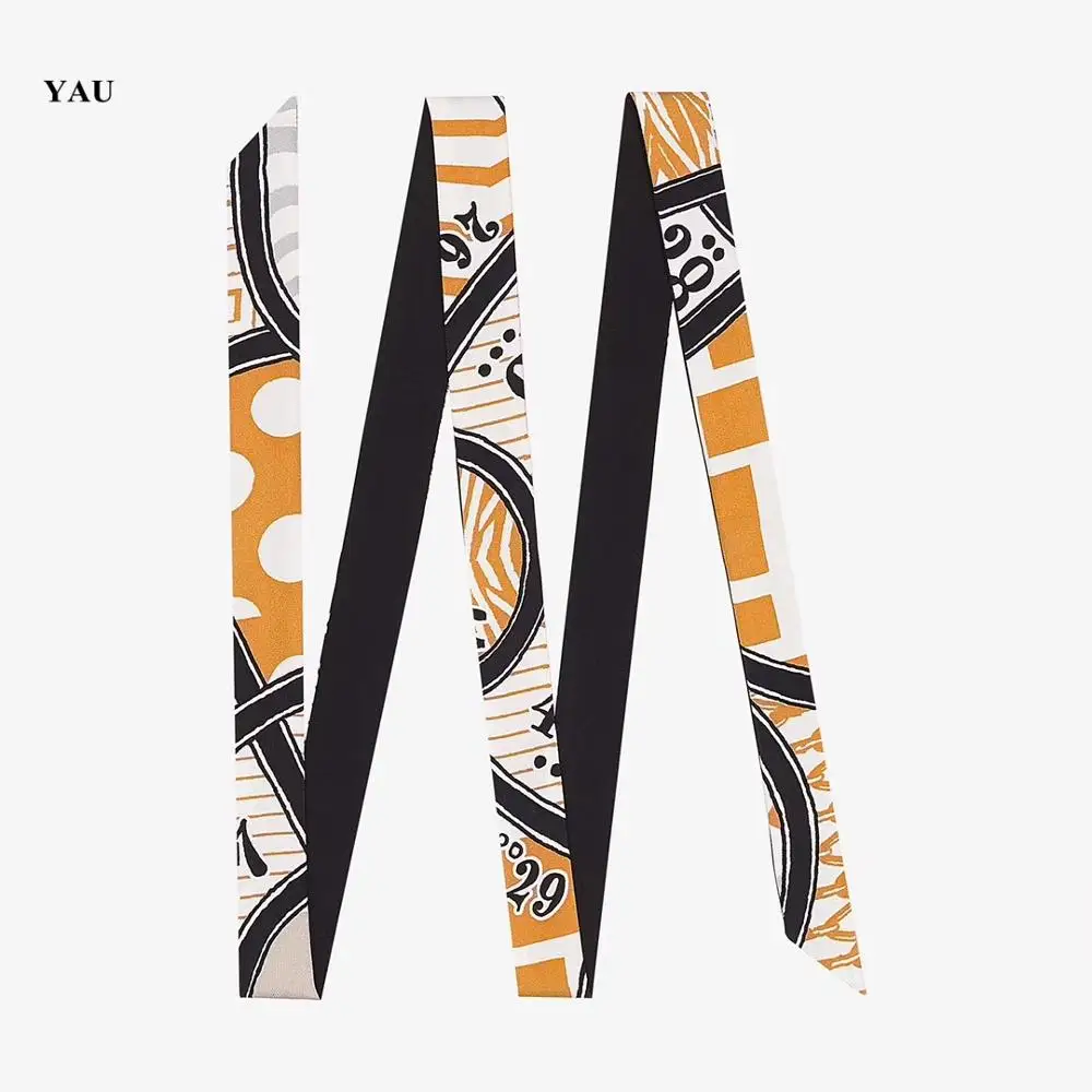 

200cm Bag Ribbons Luxury Brand Scarf Multifunctional Female Belt Skinny Silk Scarf For Women Fashion Head Scarves For Ladies