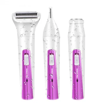 

Household 3 in 1 Electric Shaver Waterproof Washing Eyebrow Trimmer Hair Remover Lady Shaver Full Body Shaving Machine