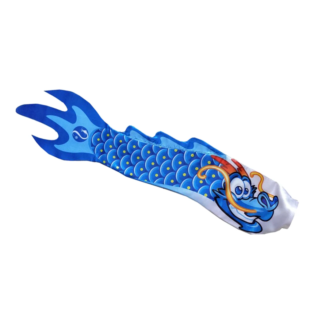 5 Colors Chinese Dragon Flag Outdoor Windsock Hanging Streamer Windmill Wind Spinner Black, Green, Blue, Rose Red, Red