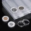 Coin Storage Box Coin Holder Case Plastic Storage Organizer Box With100 Pieces 30mm Coin Capsules For Coin Collection New 1