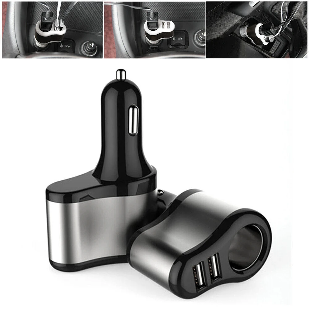 DC 12V 24V 3.1A 2.1A устройство для автомобиля с двумя портами USB Зарядное Разветвитель