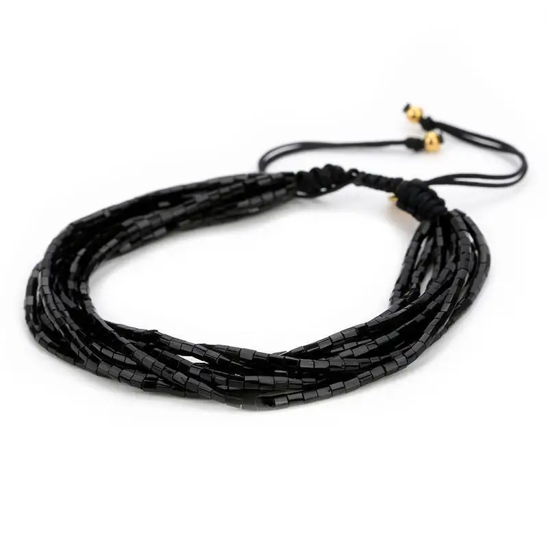 M-B0538-D SHINUS BOHO дружбы Браслеты Для мужчин с украшением в виде кристаллов, бисерное ювелирное 6 линия Strand амулет pulseras mujer состояние Для мужчин t Браслеты для Для женщин - Окраска металла: M-B0538-D