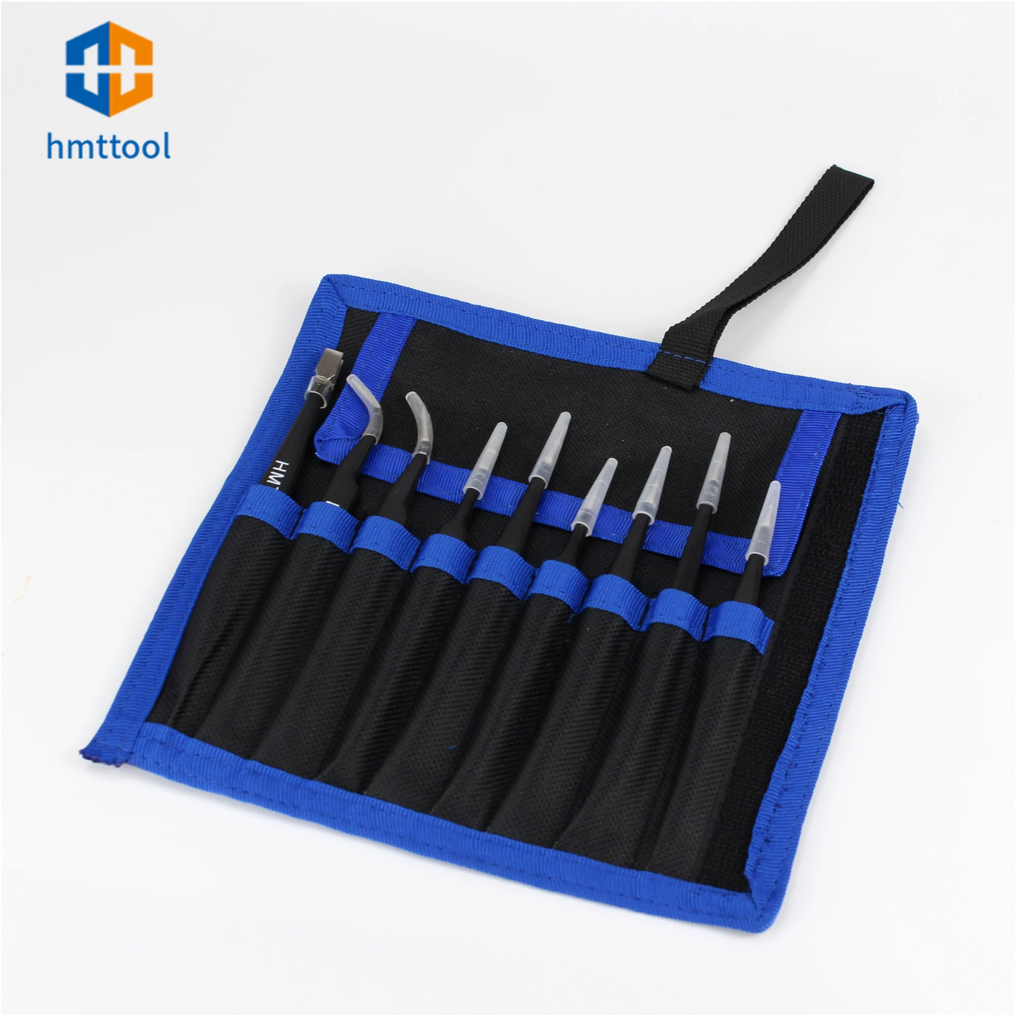 

HMT Super Sharp/Hard Stainless Steel Anti-StaticTweezers Set for Mobile Phone Motherboard Fingerprint Fly Wire Maintenance
