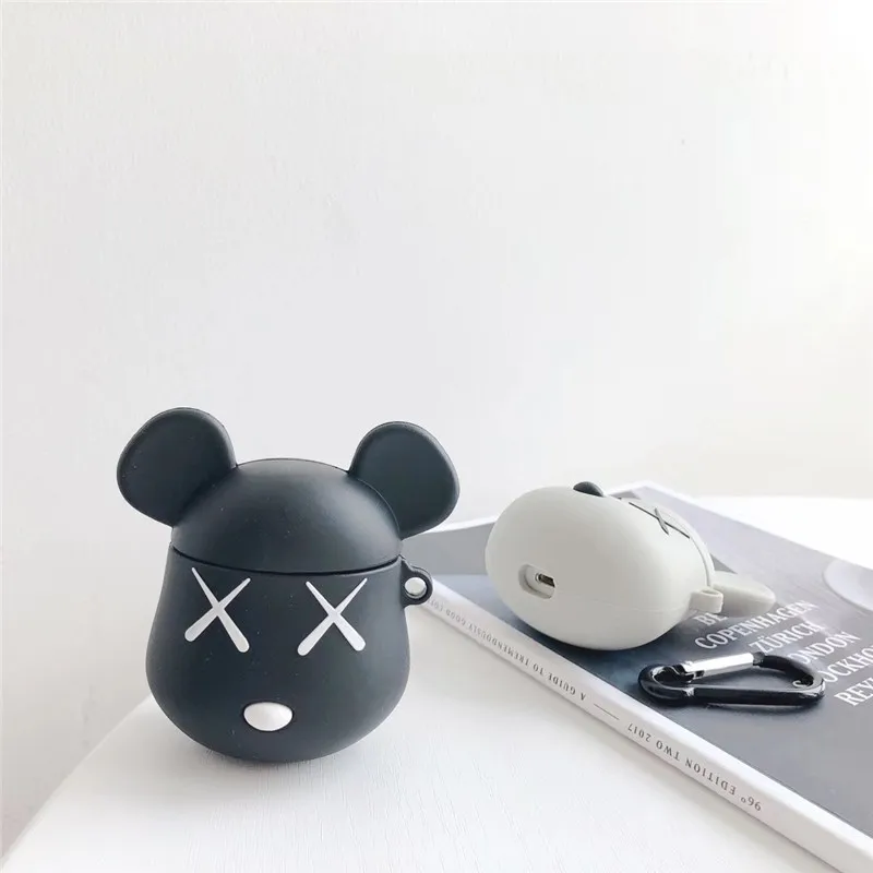 Милые Чехлы для Airpods чехол для наушников с милыми мультяшками чехол для Apple Airpods 1 2 Наушники зарядная коробка аксессуары сумка Мода