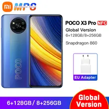 Global Version POCO X3 Pro NFC 6GB 128GB Smartphone Snapdragon 860 33W NFC Quad AI Camera 120Hz DotDisplay 5160mAh Battery