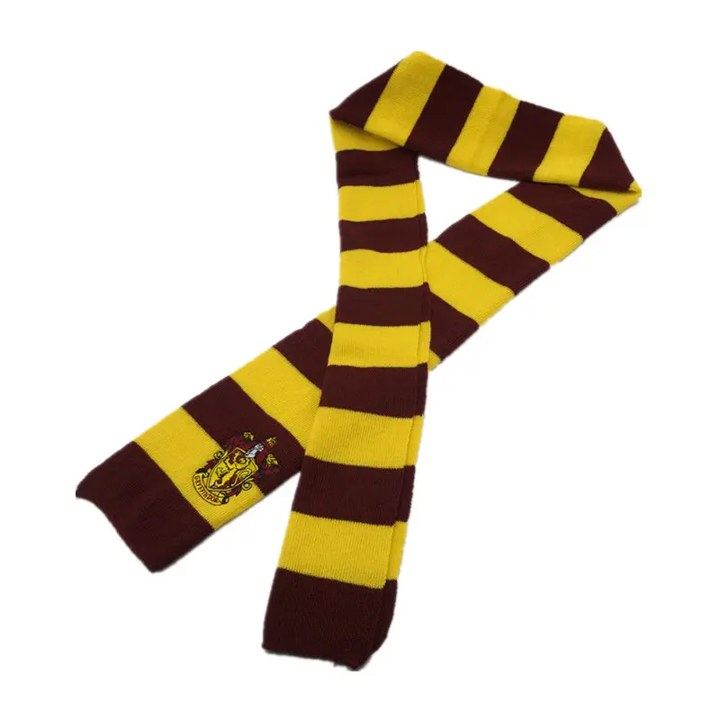 Gryffindor Волшебный школьный шарф Гриффиндор Ravenclaw Slytherin Hufflepuff, зимний шейный платок для мальчиков и девочек, шарфы Гермионы, Маскарадные костюмы, подарок - Цвет: Gryffindor