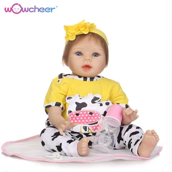 

50-55cm Bebes Reborn Baby Doll New Arrival Toys Realistic Soft Silicone Touch Doll Accessories Clothes Suits Kids Toys Gifts