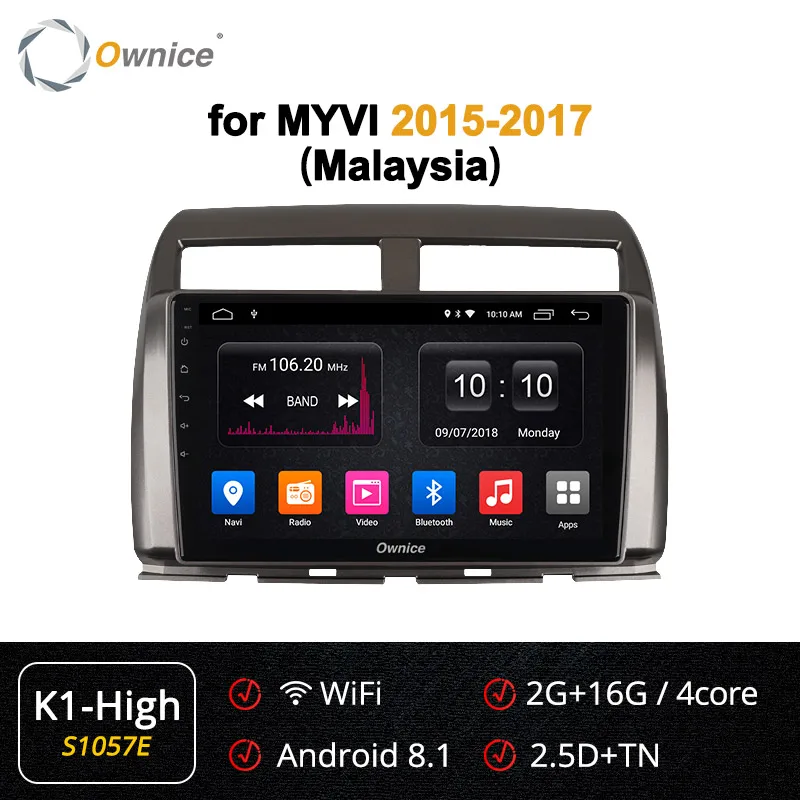 S1057 K1 HIGH Ownice 2 Din Android 9,0 Восьмиядерный для Малайзии MYVI- k3 k5 k6 Автомобильный gps навигатор 4G LTE 360 панорама DSP SPDIF - Цвет: S1057 K1 HIGH