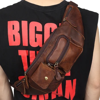 

2019 Men's Crossbody Bags Genuine Leather Chest Bag Designer Messenger bag Shoulder Bags Diagonal Package new Back Pack Travel