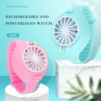 

Mini Watch Simple Fan Portable Summer rechargeable USB Folding Fashion Pocket Small Fan Third Gears Electric fan