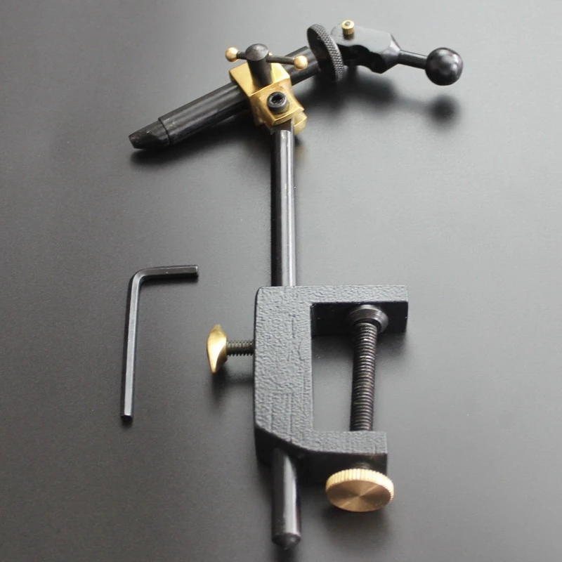 

Rotary Fly Tying Vise C Clamp Steel Hard Jaws 360 Rotating Table Vise of Fly Tying Tools Kit Making Fly Fishing Tools Vice