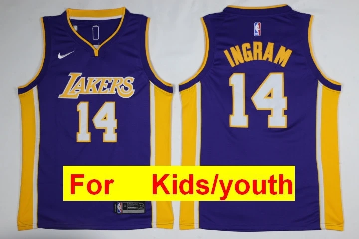 Небесно-голубой LeBron James Lonzo Ball Кайл Kuzma Brandon Ingram Kobe Bryant баскетбольные майки - Цвет: Небесно-голубой