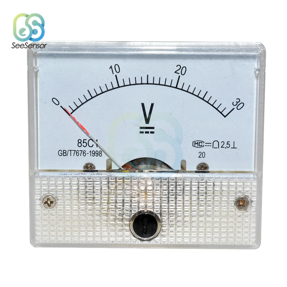 85C1 0-30V/50V 0-5A/10A Analog Panel AMP Current Meter Voltmeter Gauge DC Tester 