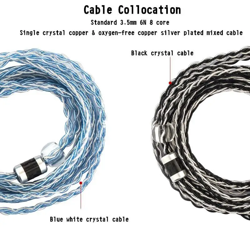 Magaosi DT6 6BA 6 Balanced Armature 4 Tuning 3D Hifi Music Monitor DJ Studio MMCX Earphone Audiophile Earbuds IEM Earphones