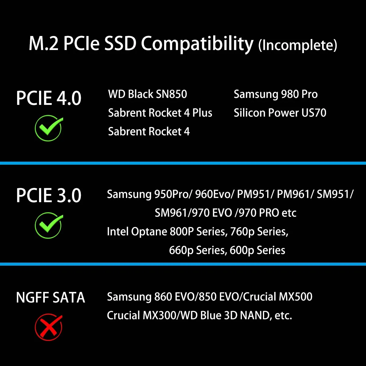 Pcie Nvme 4.0 3.0 Adaptador com 0.12 Polegada de Espessura M.2 Dissipador de Calor para M.2 Pcie Ssd Nvme e Ahci Pci-e Gen4 Spee Completo M.2 - Imagem 5