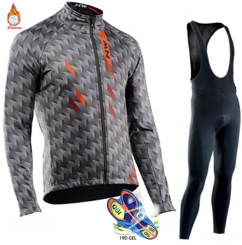 

Northwave 2020Winter Thermal Fleece Cycling Jersey Set Warmer Ropa Ciclismo Men Long Sleeve MTB Cycling Clothing Triathlon Suit