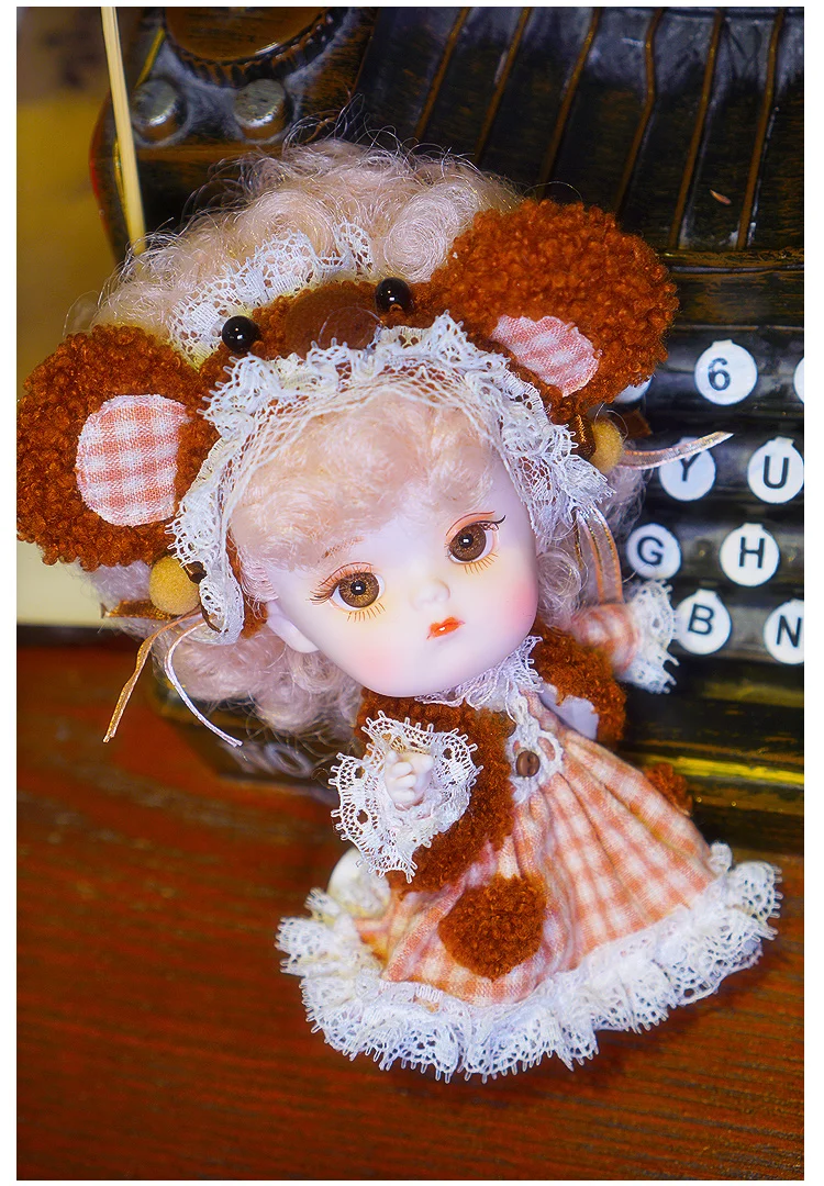 1/12 BJD blyth кукла 26 joint body animals серия ob11 кукла с одеждой Обувь Детский подарок 15 см мини кукла имя от DODO