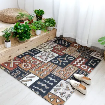 

PVC Anti-Slip Kitchen Carpet Welcome Doormat Geometric Printed Floor Mat Hallway Portch Rug Door Mats Outdoor 60*90cm