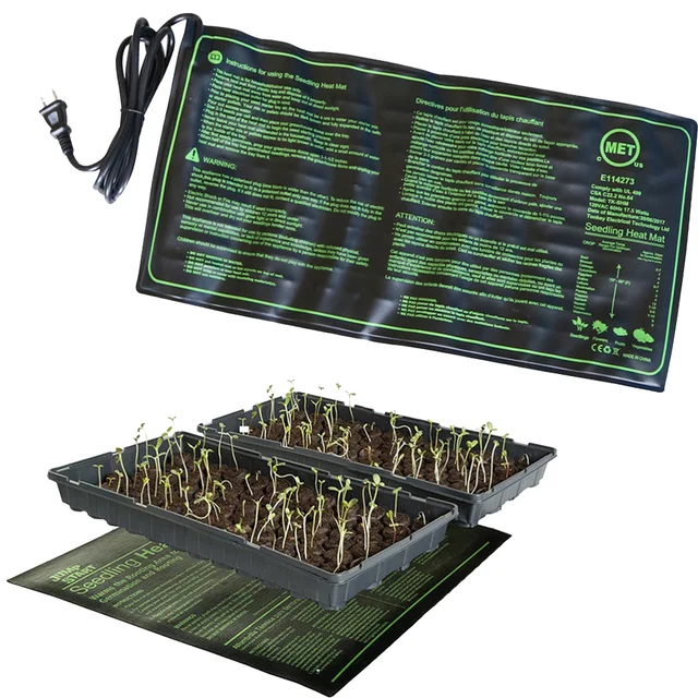 Növény Hőszőnyeg Tartós Vízálló Palánta Fűtőpad Meleg Hidroponikus Fűtőszőnyeg 52*24 Cm Met Eu/Usa/Uk Plug Standard