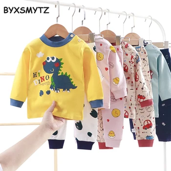 2pcs Baby Pajamas Unisex Kids Clothing Sets Baby Clothes Children Sets Newborn Boys Girls Cartoon Duck Clothes Drop Shipping 1