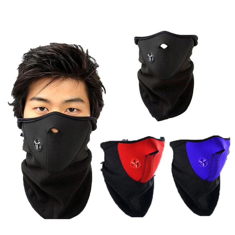 

1pc Polyester Winter Mask Unisex Adult Cycling Running Hiking Outdoor Fashion Mask Hasp Face Cover Breathable Face Cover Mask