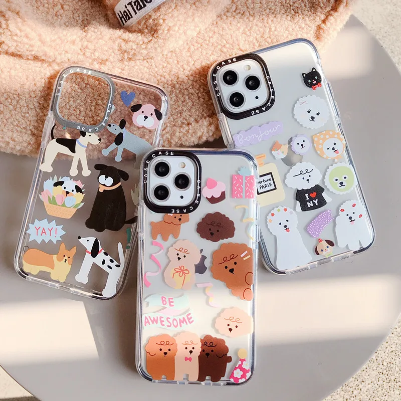 Adorable pet dogs Shockproof Case for iphone 11 11Pro Max X XR XS XS Max 7 8 plus Transparent soft silicone case cover Adorable pet dogs Shockproof Case for iphone 11 11Pro Max X XR XS XS Max 7 8 plus Transparent soft silicone case cover