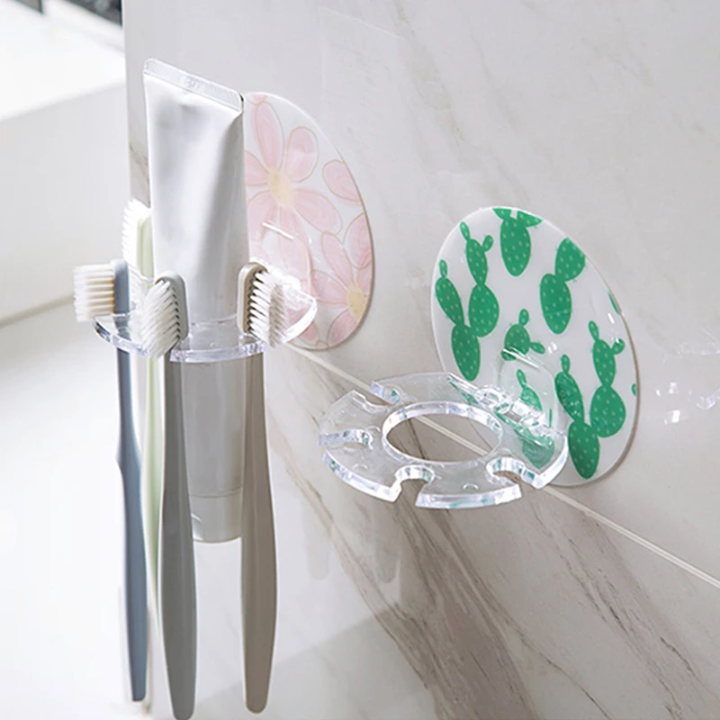 

1PC Plastic Toothbrush Holder Toothpaste Storage Rack Shaver Tooth Brush Dispenser Bathroom Organizer Accessories Tools
