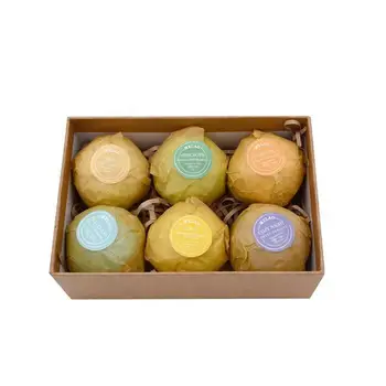 

6ps Natural Plant Extract Explosive Bath Salt Balls Handmade Deep Cleaning Spa Bombs Nourish Moisturize Skin