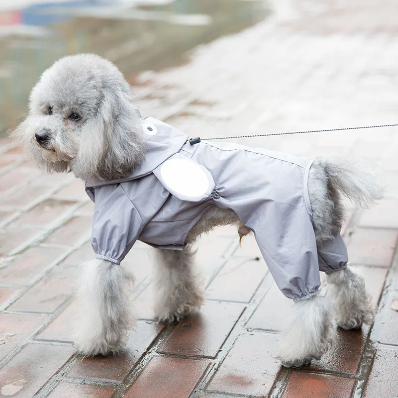 Waterproof Dog Raincoat With Hood Cute Animal Pet Dog Puppy Rain Coat Cloak Costumes Clothes for Teddy Corgi Schnauzer Bulldog