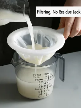 

Soy Milk Filter Colander Kitchen Juice-Making Drain Screening Mesh Floating Foam Oil Residue Separation Dreg Screening
