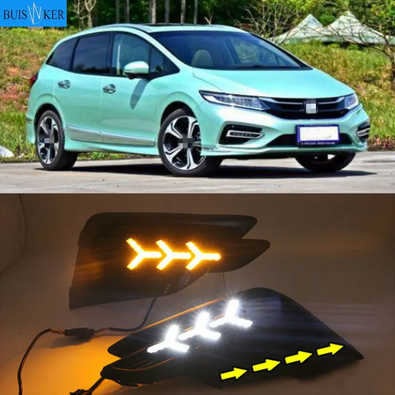 

2 шт. Светодиодный дневной светильник для Honda Jade 2017-2018 указатель поворота реле Водонепроницаемый дневные ходовые огни