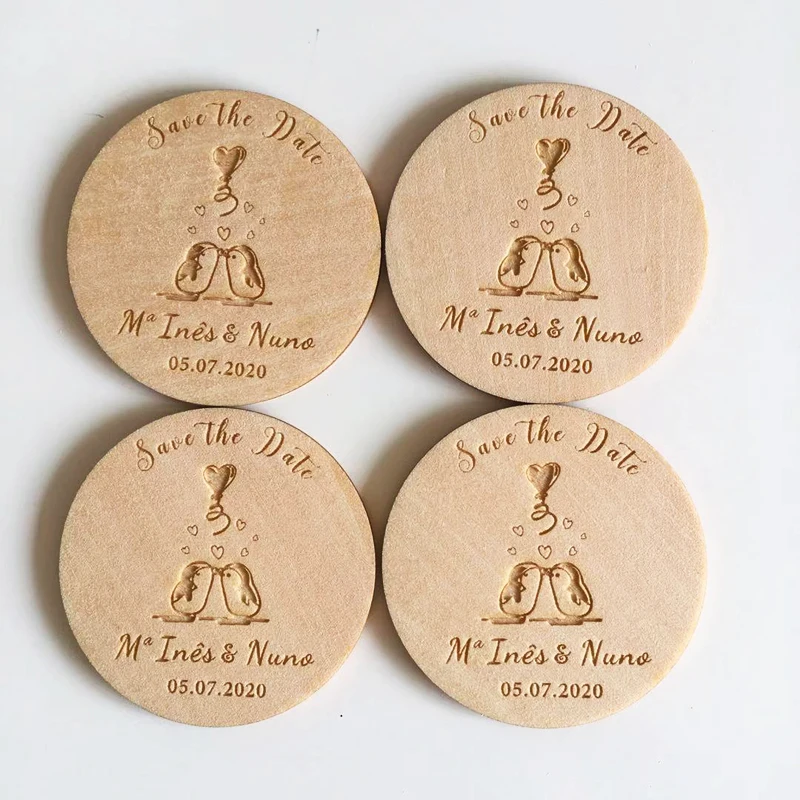  Wedding save the date magnets Personalized Wedding Invitation Rustic Wood magnetGift wedding souven - 4000082335443