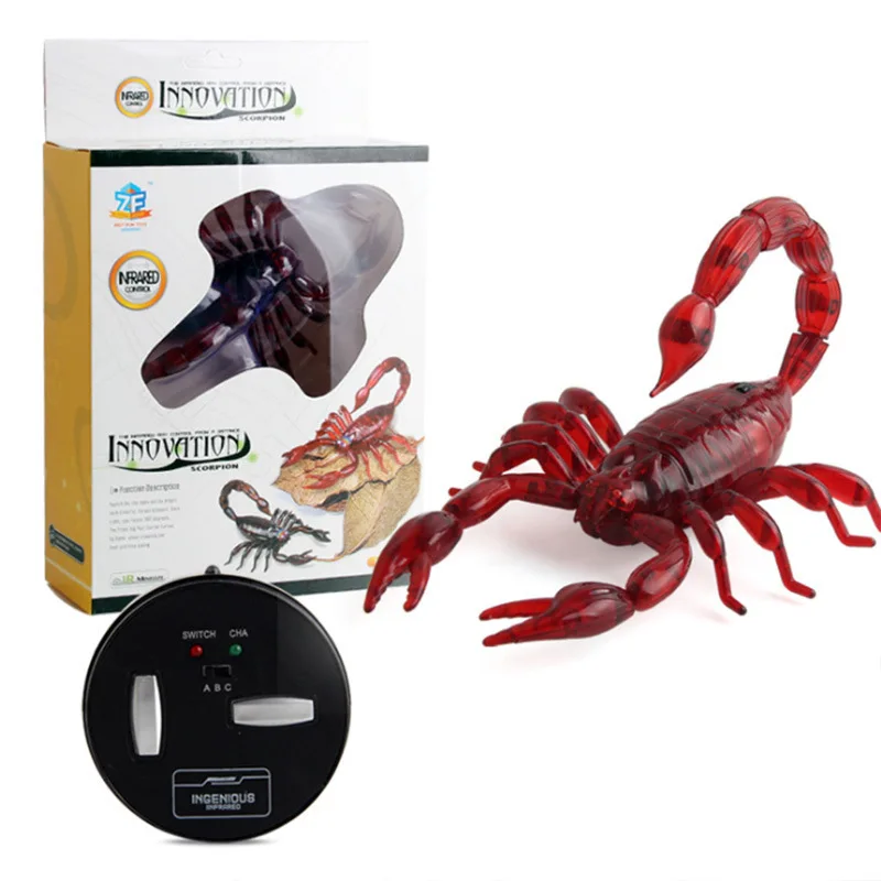 scorpion 3D Паук таракан насекомые креативная поддельная змея RC игрушка шалость насекомые шутка страшные трюки жуки пульт дистанционного управления макет реквизит Рождественские подарки - Цвет: scorpion