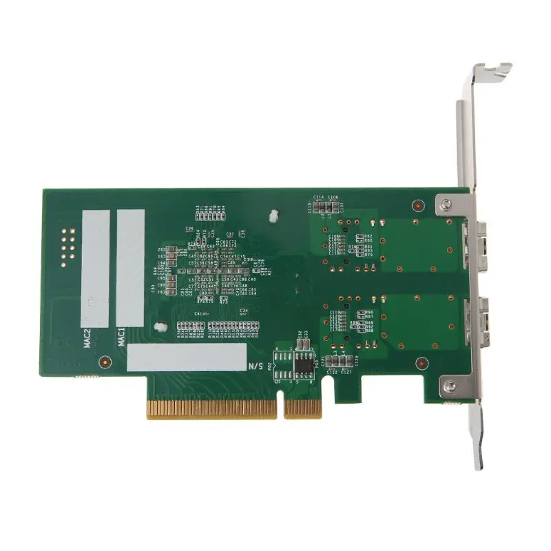 Прямая поставка Pci Express FCoE Intel 82599 PCIe x8 10 Gigabit Ethernet сеть оптическая Lan Карта двойной SFP порт адаптер конвертер