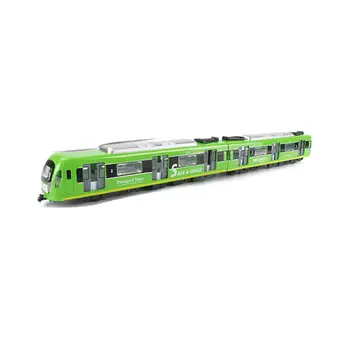 

Simulation 1: 87 Commuter Train Toy Pull Back Car Set Alloy High-speed Rail Toys Subway Train Light Rail Model For Children Gift
